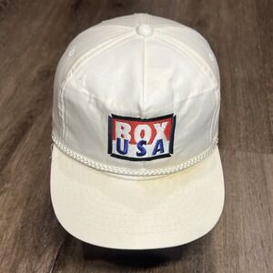 True Vintage 70s 80s Box USA Snapback Hat White Trucker Sex Joke‎ Parody